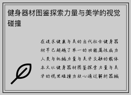 健身器材图鉴探索力量与美学的视觉碰撞